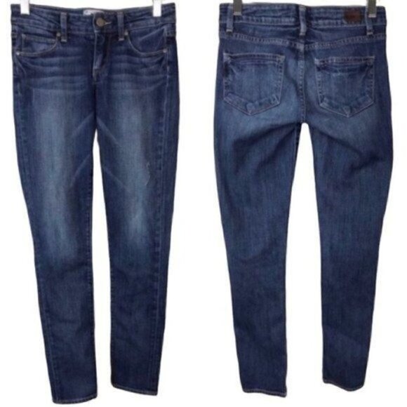 Paige skyline ankle peg distressed blue jeans size 23 - Picture 1 of 8